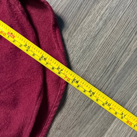 *Vintage L.L. Bean Men's Chamois Cloth Shirt Jacket Shaket - Dark Red - Picture 5 of 5